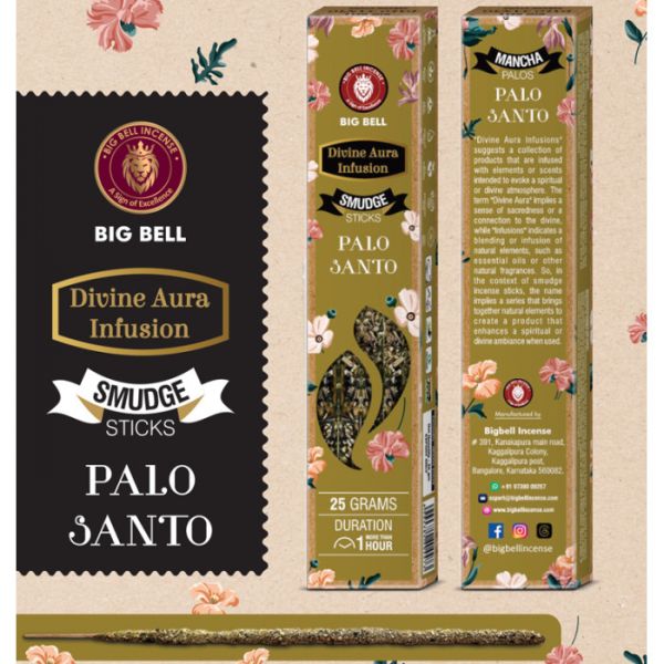 Аромапалочки натуральные масальные BIG BELL Smudge Palo Santo 25 грамм Пало Санто
