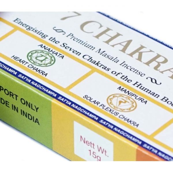 Аромапалочки пыльцевые натуральные 7 Чакр SATYA PREMIUM 7 CHAKRA