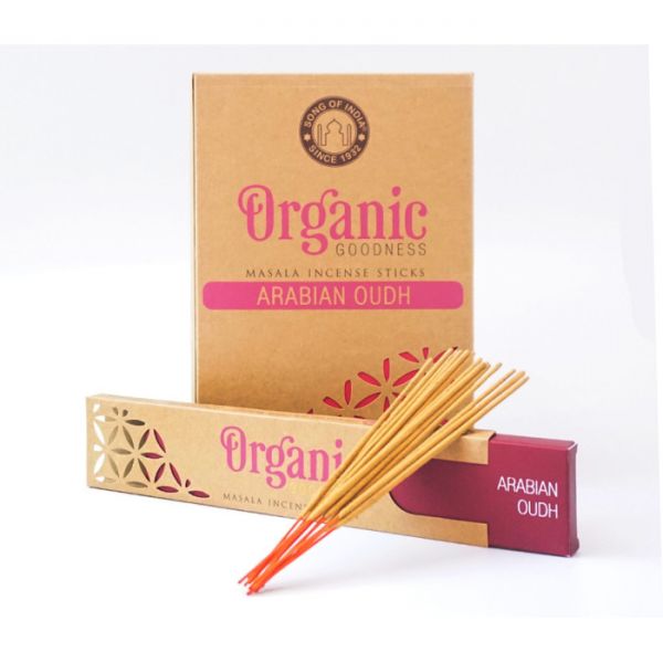 Аромапалички пилкові натуральні Арабський  Уд ORGANIC GOODNESS MASALA ARABIAN OUDH 15 гр