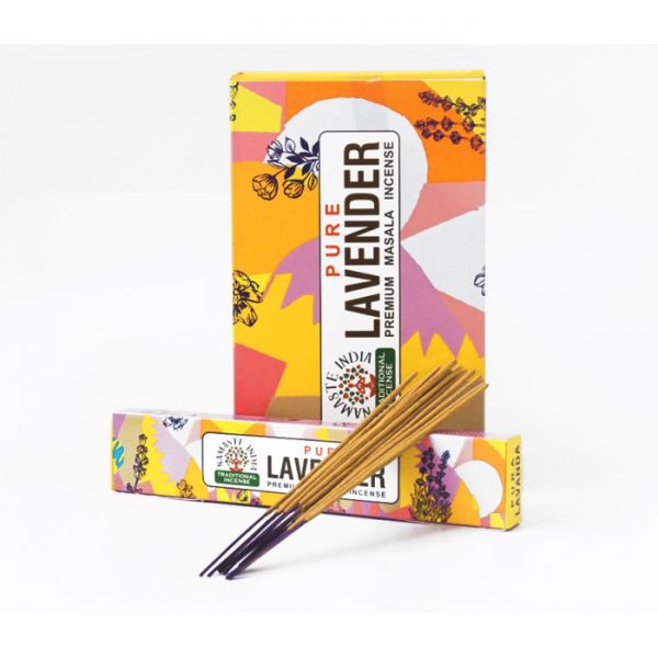 Аромапалочки пыльцевые натуральные Чистая Лаванда NAMASTE INDIA PURE LAVENDER
