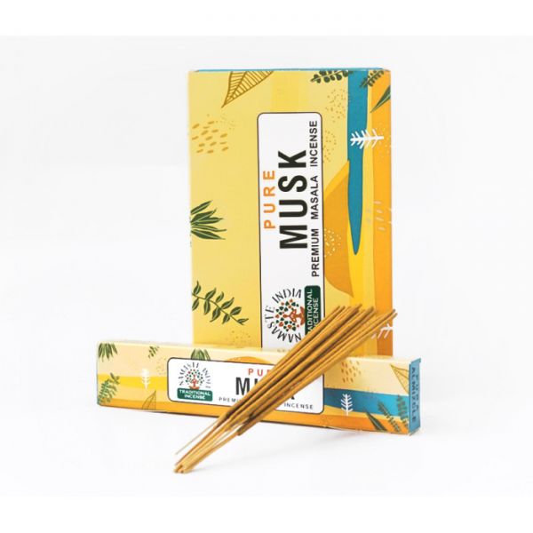 Аромапалички пилкові натуральні Чистий Муск NAMASTE INDIA PURE MUSK
