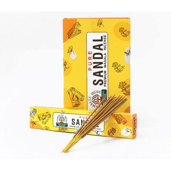 Аромапалички пилкові натуральні Чистий Сандал NAMASTE INDIA PURE ROSE