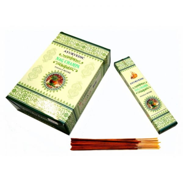 Аромапалочки пыльцевые натуральные Наг Чампа Ayurvedic Nag Champa (плоская пачка)
