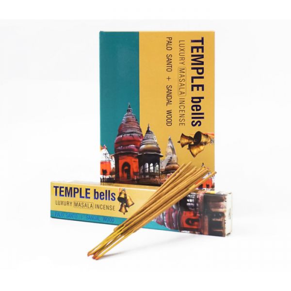 Аромапалички пилкові натуральні  Пало Санто та Сандал  Temple Bells PALO SANTO + SANDALWOOD