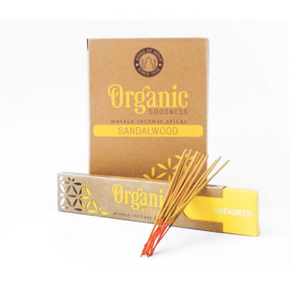 Аромапалочки пыльцевые натуральные Сандал ORGANIC GOODNESS MASALA SANDALWOOD 15 гр
