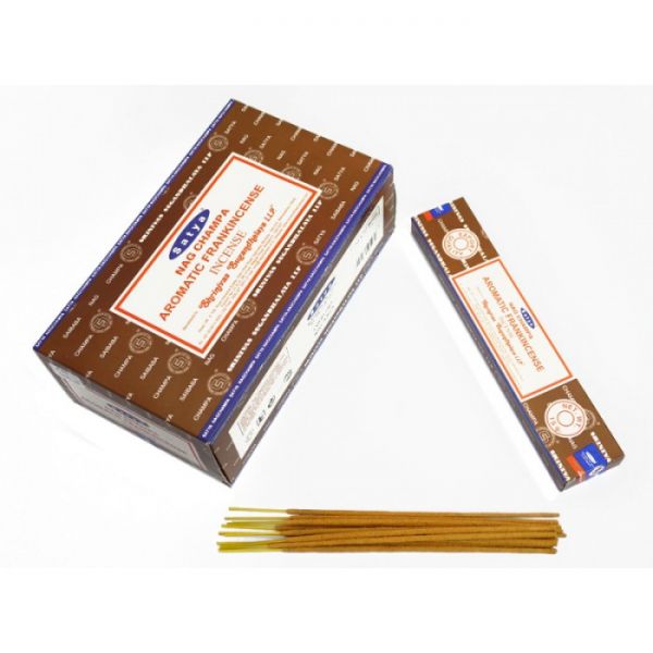 Аромапалочки пыльцевые натуральные Сатья Ароматный ладан Satya Aromatic Frankincense (ПЛОСКАЯ ПАЧКА)