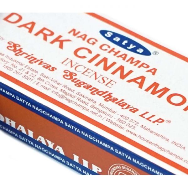 Аромапалочки пыльцевые натуральные  Сатья Темная корица SATYA DARK CINNAMON (ПЛОСКАЯ ПАЧКА)