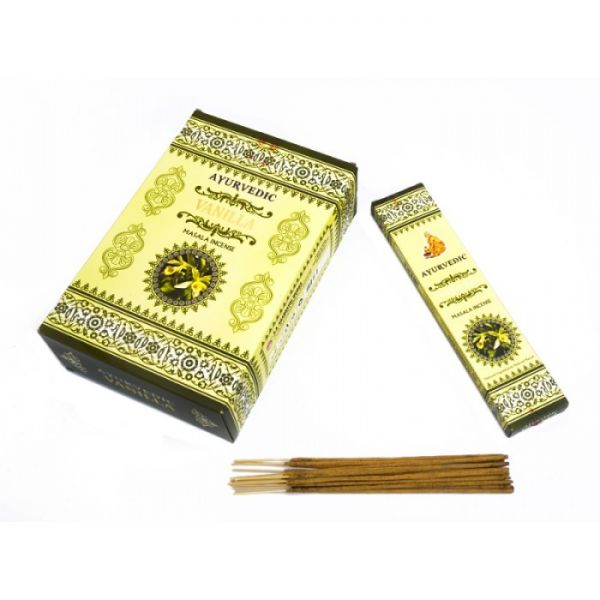 Аромапалички пилкові натуральні Ваніль Ayurvedic Vanilla (плоска пачка)