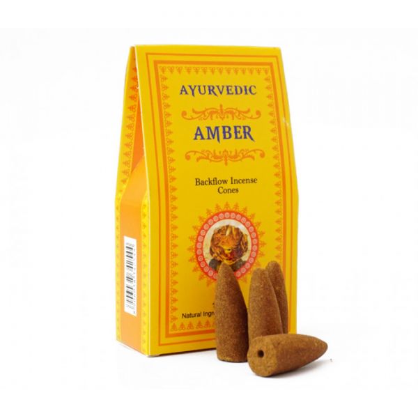 Ароматичні конуси для Backflow Амбер Ayurvedic BACK FLOW CONES AMBER