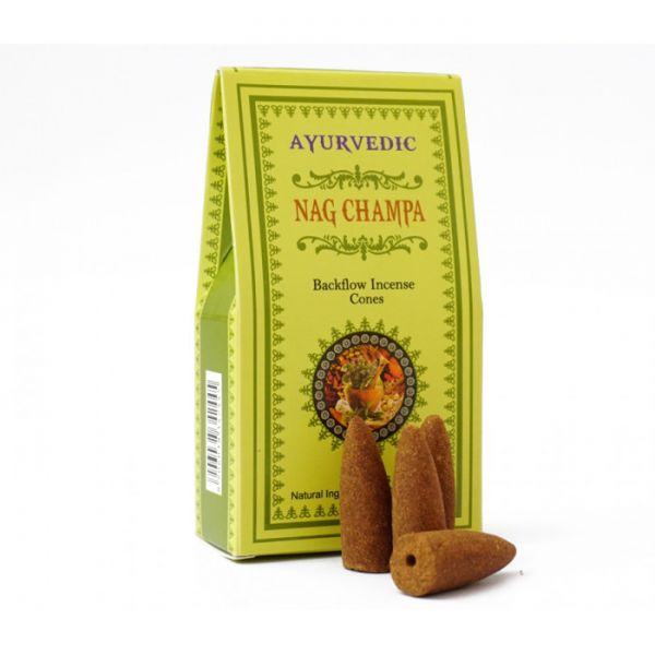 Ароматичні конуси для Backflow Наг Чампа Ayurvedic BACK FLOW CONES NAG CHAMPA