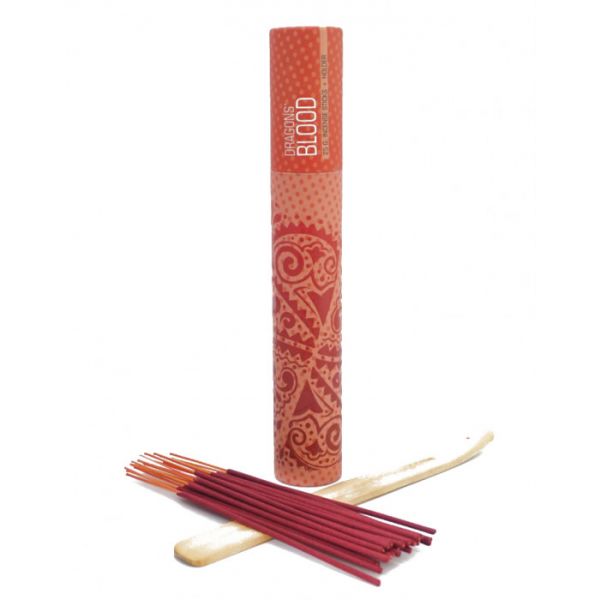 Ароматичні палички в тубусі КРОВ ДРАКОНА 20 шт + підставка