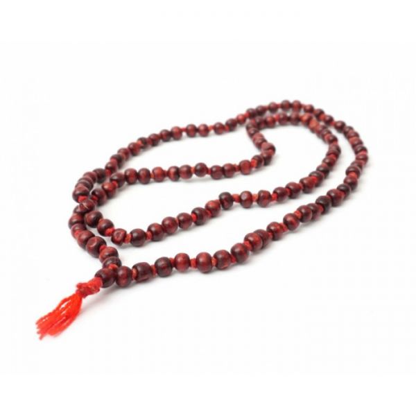 Чотки з дерева Манго фарбовані перев'язанні 8 мм  108 намистин