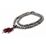 Чотки з кістки DZI чорні + білий малюнок 8мм 108 бус