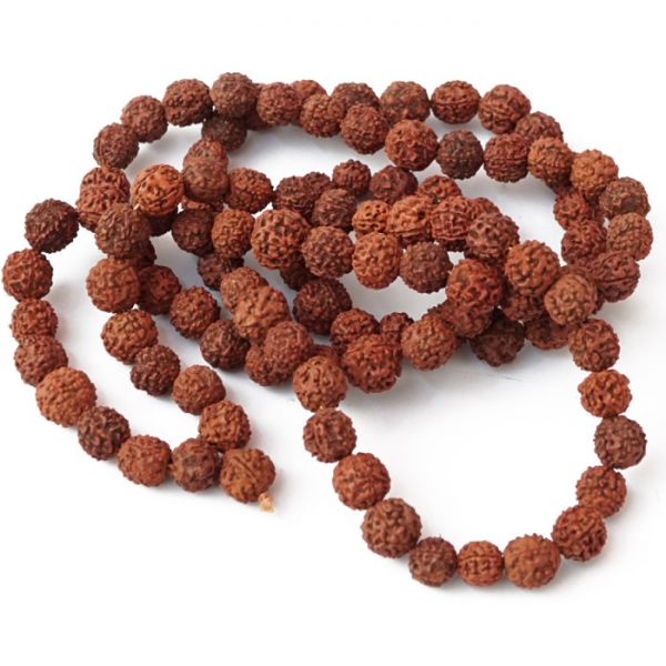 Чотки з Рудракші  фарбовані 18мм. 108 намистин Індія