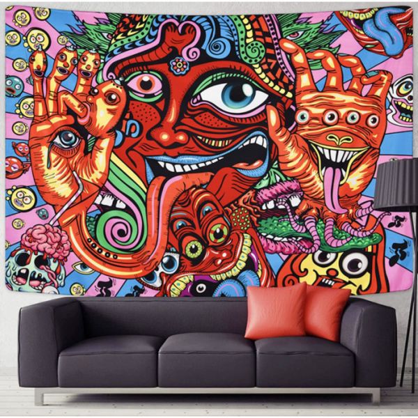 Гобелен настенный c рисунком "Психоделика 3"