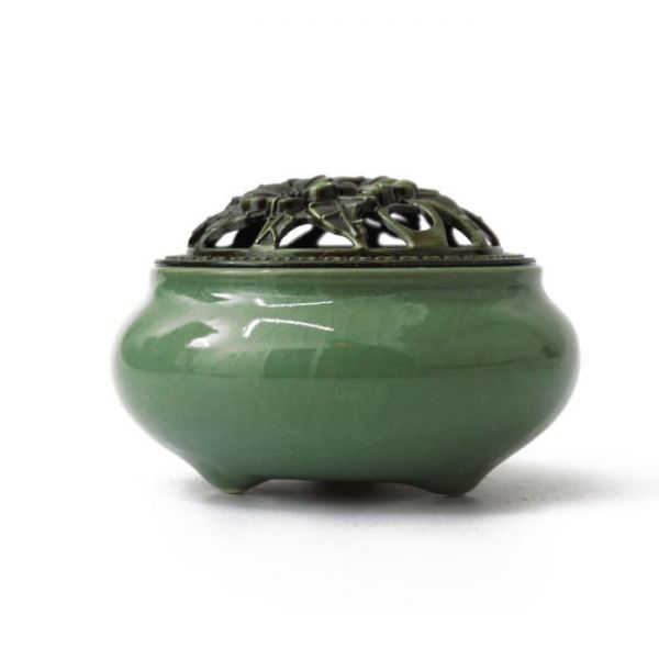 Курильница для благовония керамическая Зеленая