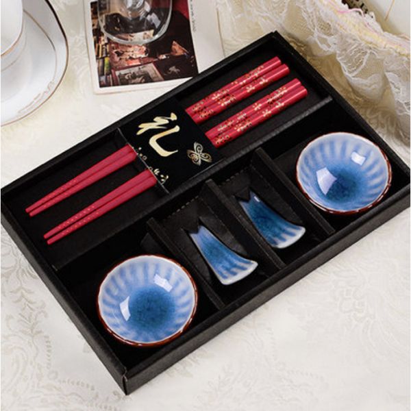 Набор для суши "Хризантемы" 6 предметов Синий