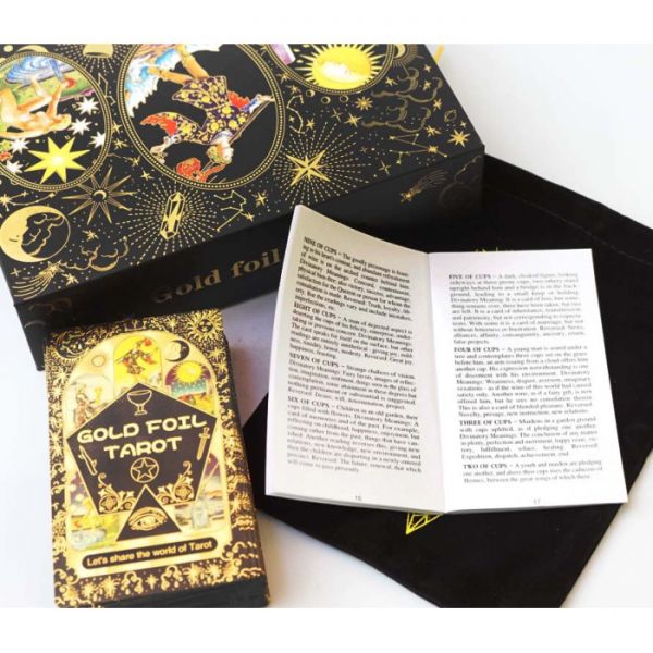 Набір карток ТАРО GOLD FOIL TAROT 10 предметів