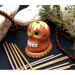 Підставка під аромаконуси терракот Череп Терракот