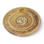 Підставка під аромапалички і конуси з дерева манго Тарілка Ом