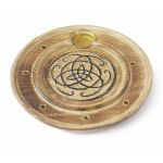 Підставка під аромапалички і конуси з дерева манго Тарілка Трікветр