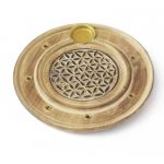 Підставка під аромапалички і конуси з дерева манго Тарілка Квітка Життя