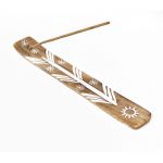 Подставка под аромапалочки из дерева манго ЛЫЖА Белая Солнце