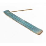 Подставка под аромапалочки из дерева манго ЛЫЖА Голубая