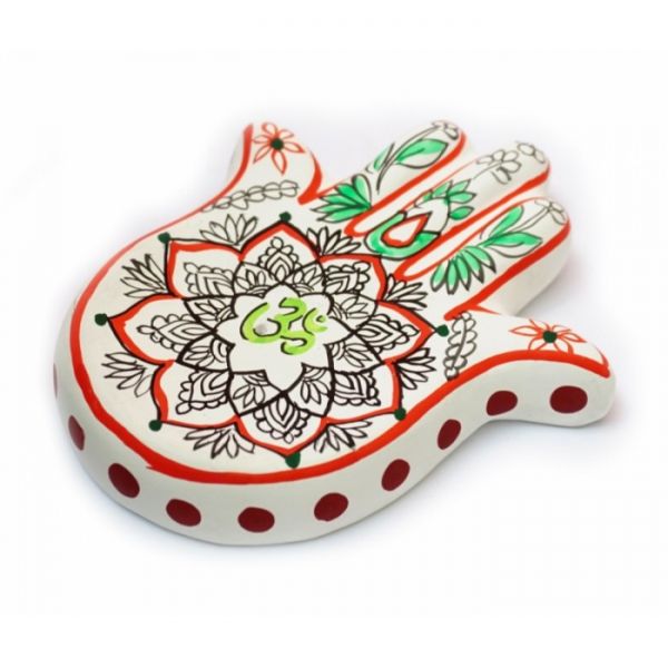 Підставка під аромапалички Рука Фатіми Ом терракот