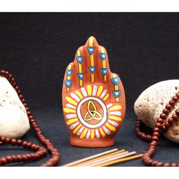 Підставка під аромапалички терракот Долонька Терракот Трискеліон