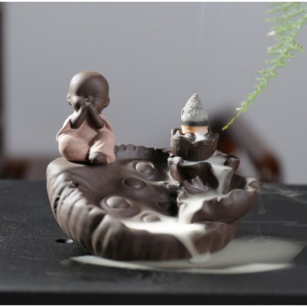 Підставка Рідкий дим кераміка "НА ЛОТОСІ НІЧОГО НЕ СКАЖУ"