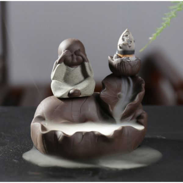 Підставка Рідкий дим кераміка "НА ЛОТОСІ НІЧОГО НЕ БАЧУ"