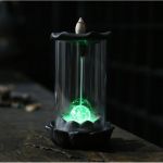 Підставка Рідкий дим кераміка "Перлина в лотосі LED" 