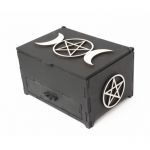 Шкатулка Таро триединая двойная с ящиком (чёрная)