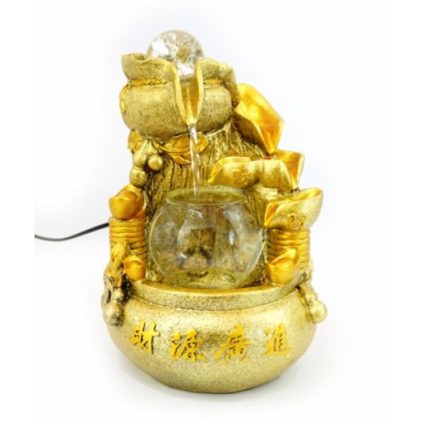 Водоспад настільний з полістоуну Фен Шуй Грошовий достаток + акваріум №1