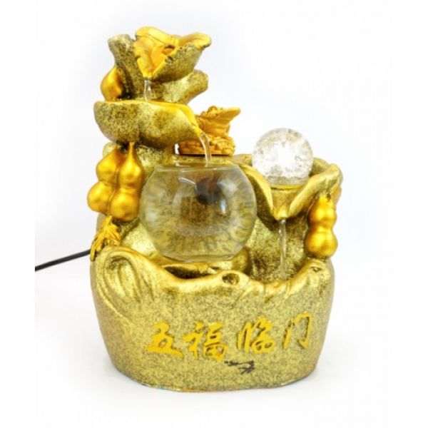 Водоспад настільний з полістоуна Фен Шуй + акваріум